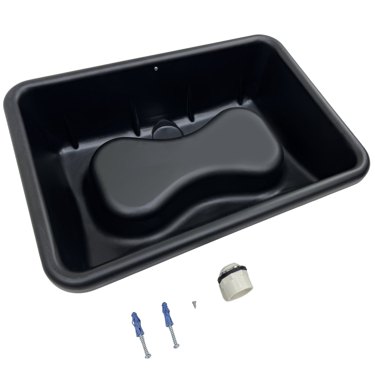 Tankless Water Heater Pan Drain - Pre Drilled