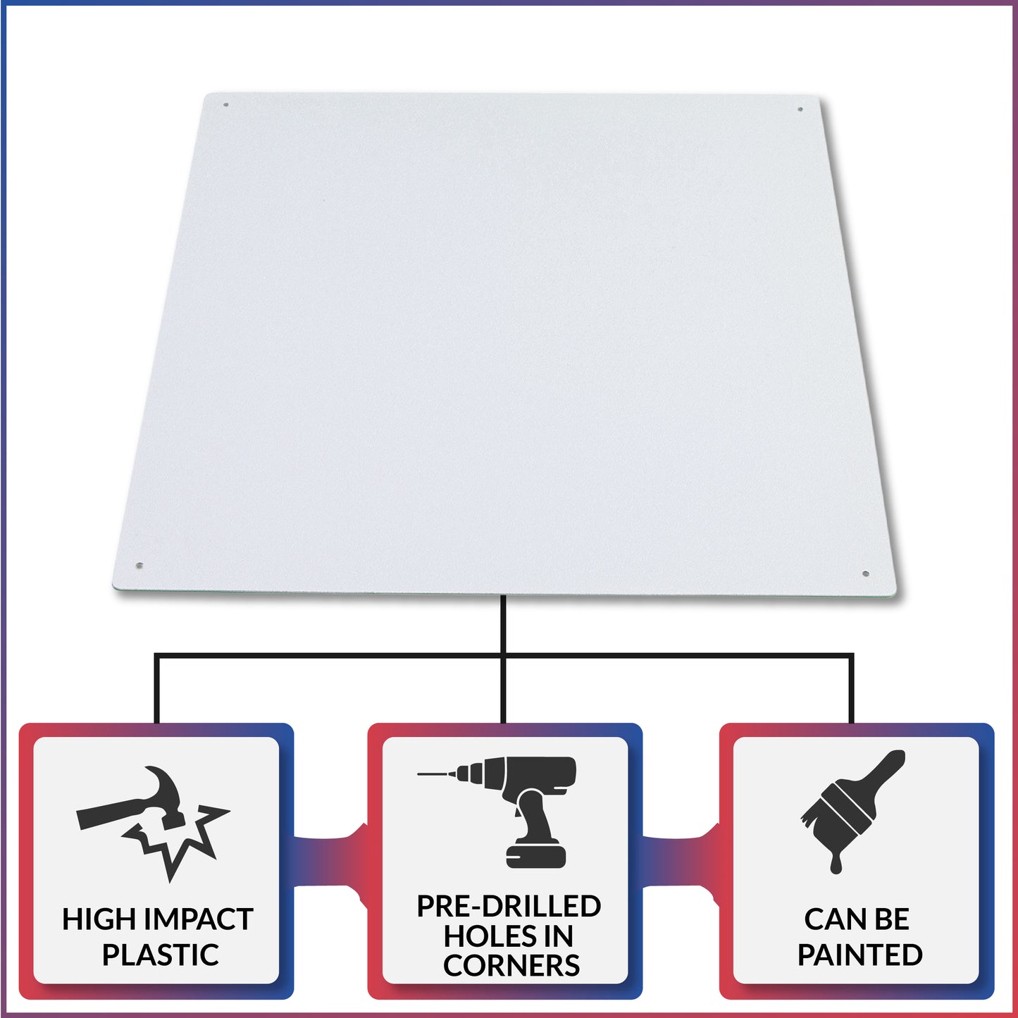 White Square Access Cover for wall covering access holes