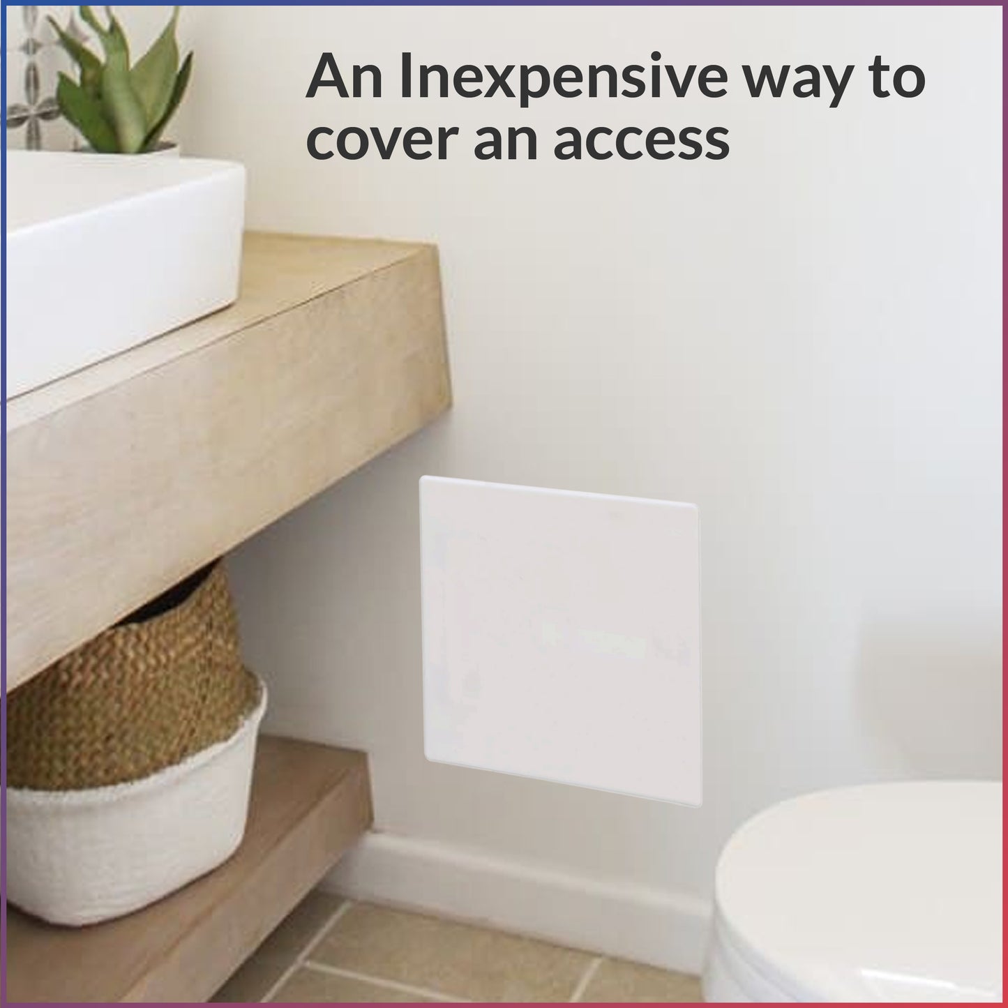 White Modern Access Panel for wall installation