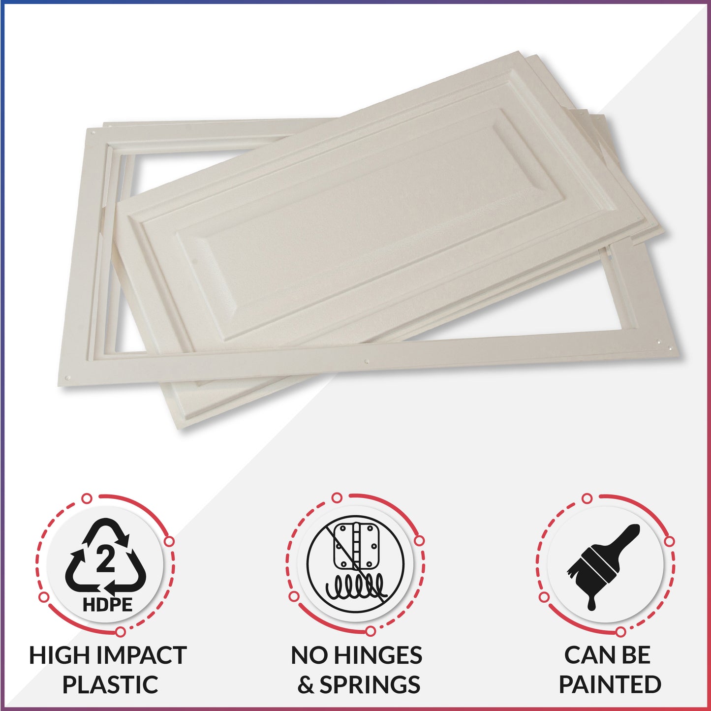White Contemporary Access Panel for wall installation
