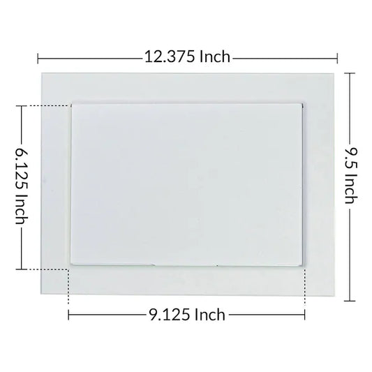 Access Panel, 9 in x 6 in White Plastic Two-Piece