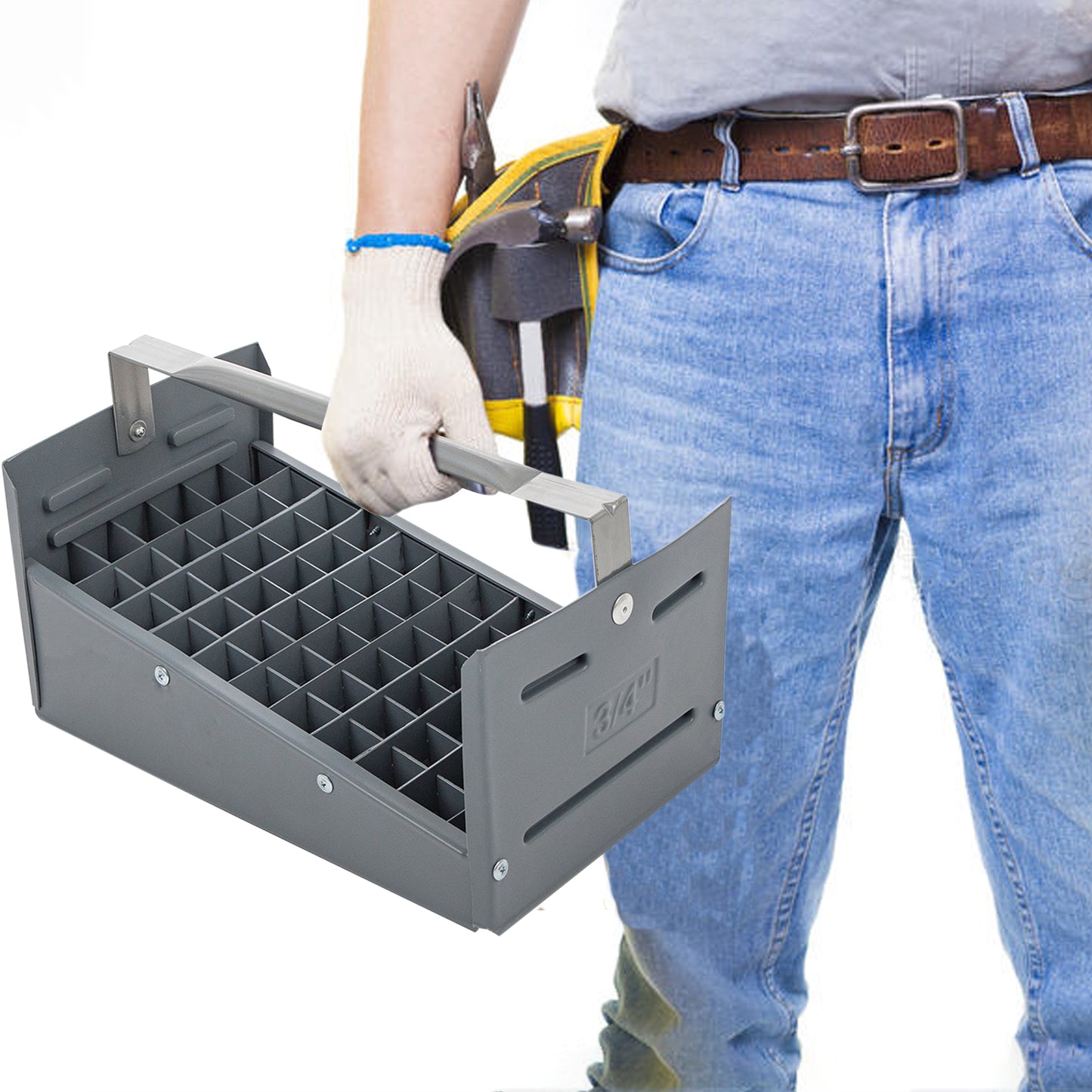 Nipple Caddy for 3/4" nipples holds 66 nipples each strong no-rust HDPE plastic