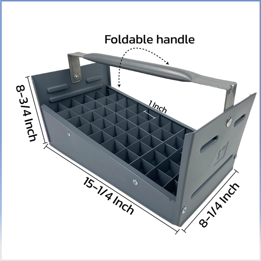 Nipple Caddy for 1" nipples holds 50 nipples  each strong no-rust HDPE plastic