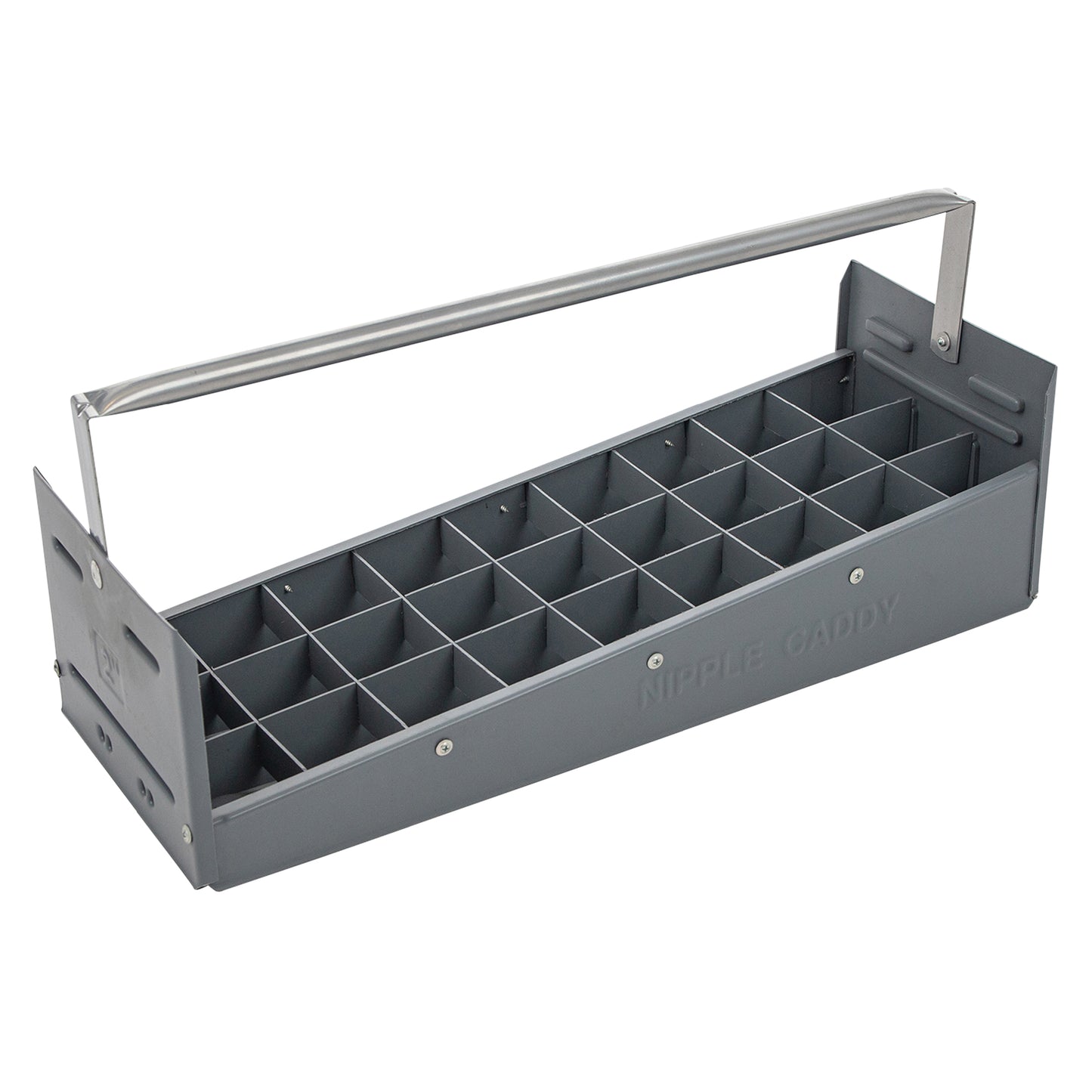 Nipple Caddy for 2" nipples holds 27 nipples each strong no-rust HDPE plastic