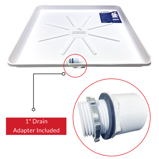 Pre-Drilled Washing Machine Pan incl drainhose adapter