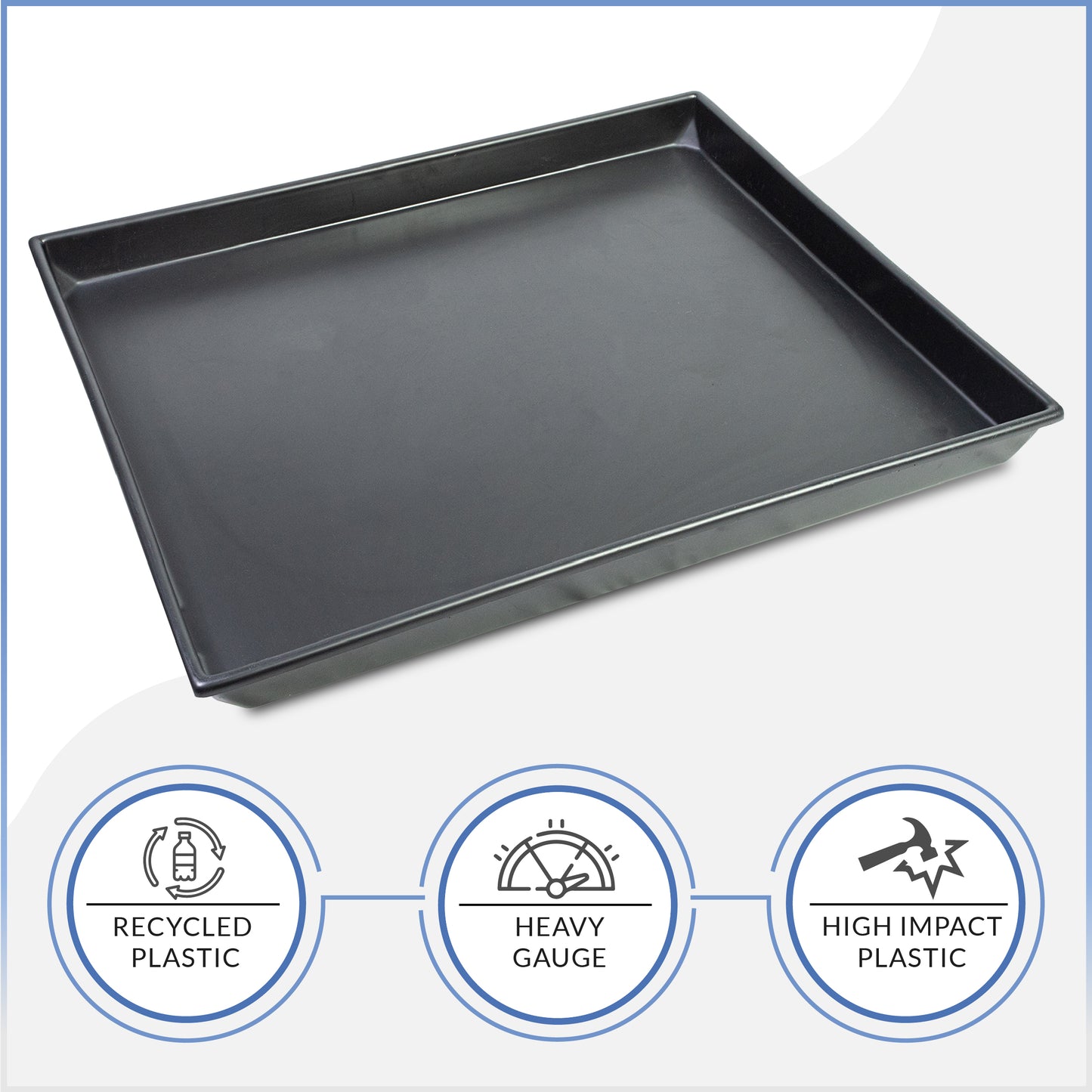 Heavy duty HVAC pan ID Incl sensor cut out, drain hose adaptor