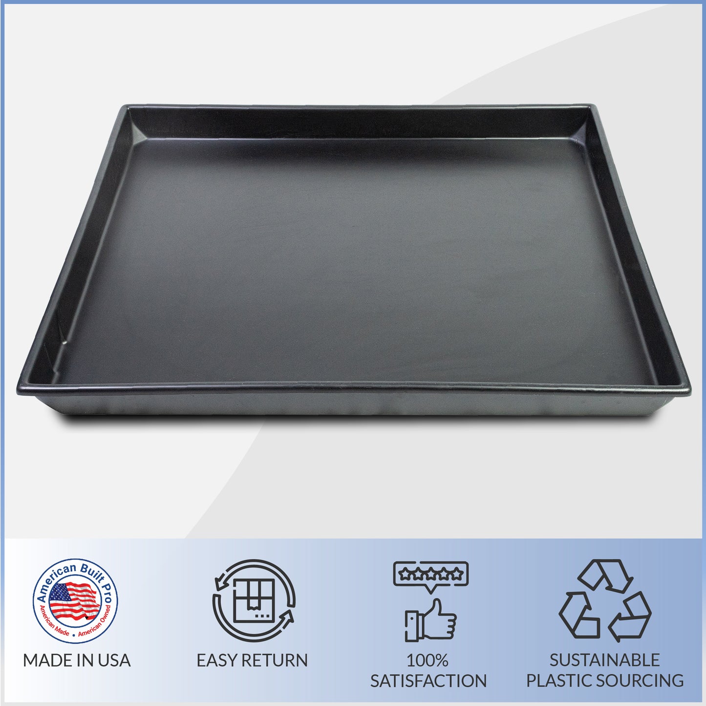 Heavy duty HVAC pan ID Incl sensor cut out, drain hose adaptor