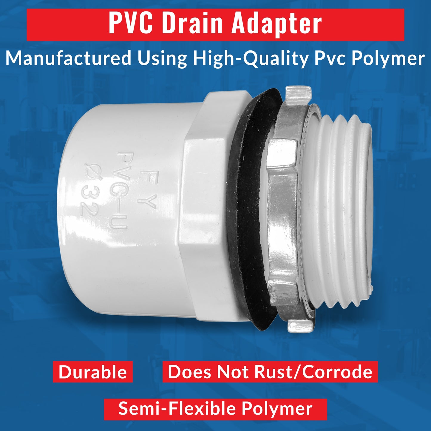 1" Drainhose Adapter extra for all American Built Pro drain pans