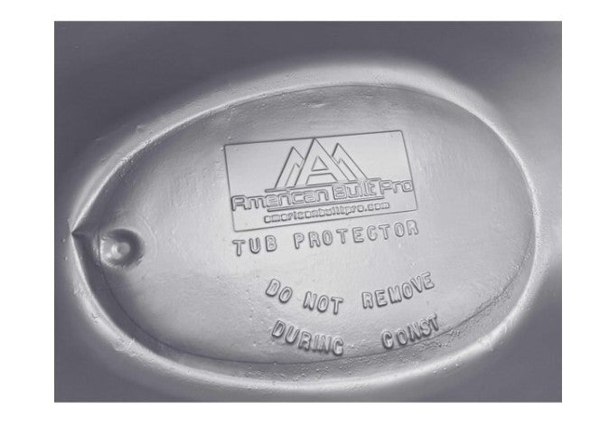 Tub Protector, 60 in x 42 in Plastic wFoam bottom tubs up to 18 in H, 25PK
