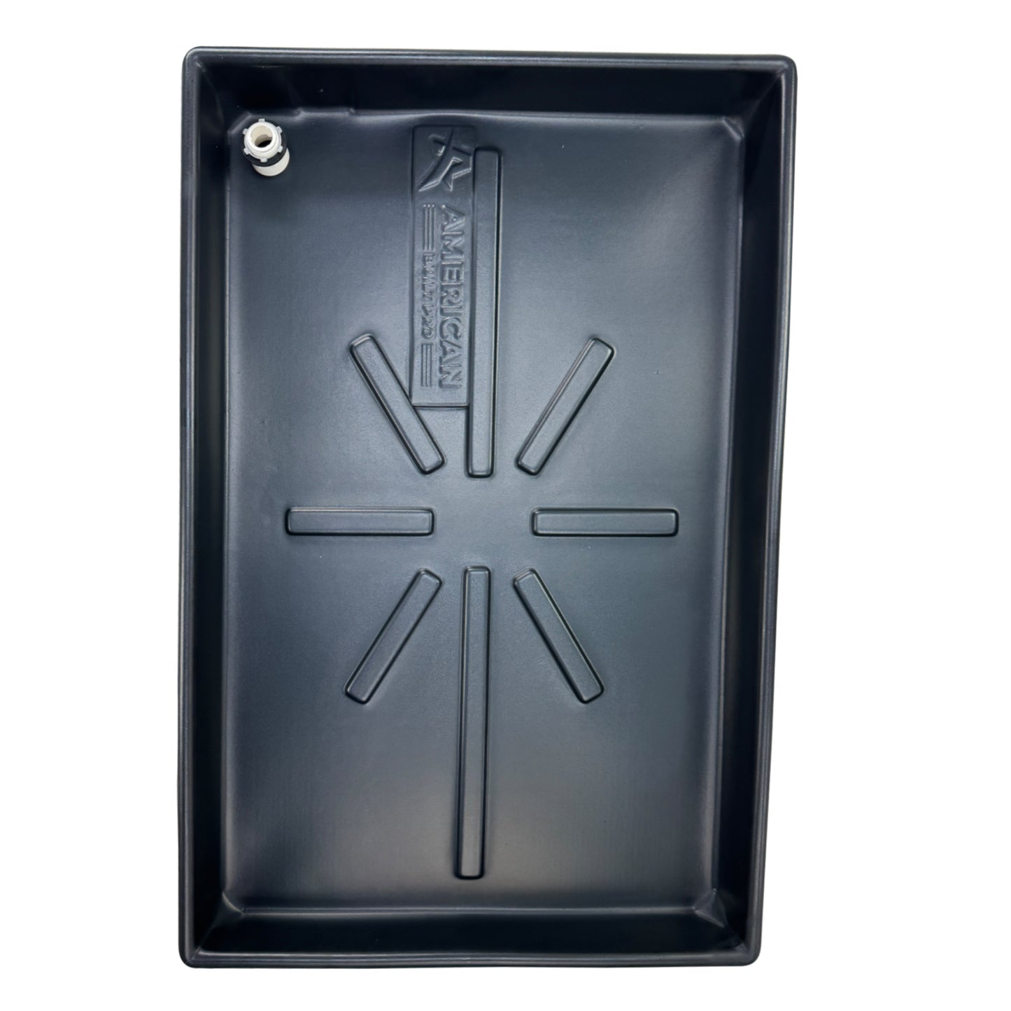 Heavy duty HVAC pan ID Incl sensor cut out, drain hose adaptor