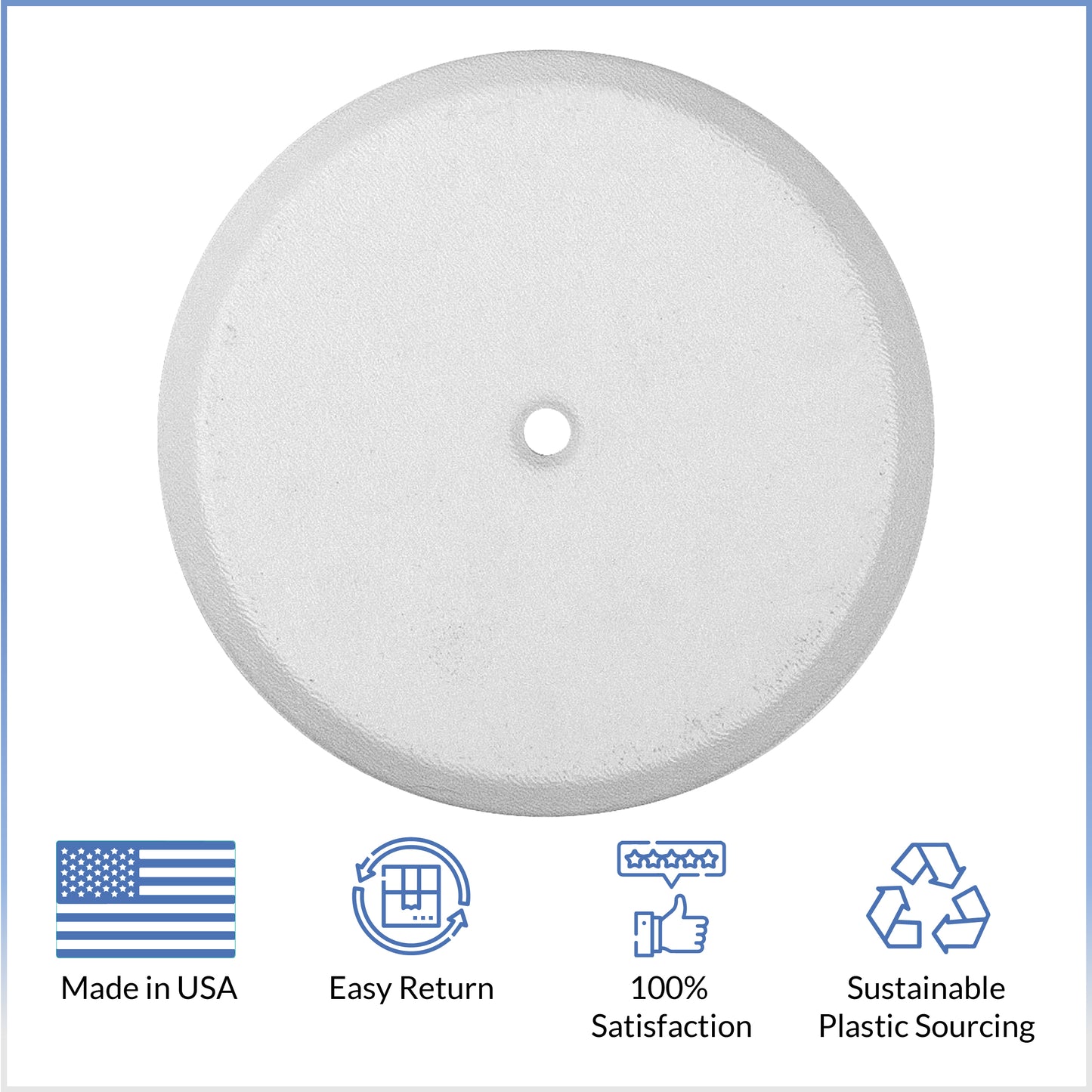 Flat White Clean-Out Cover Plate
