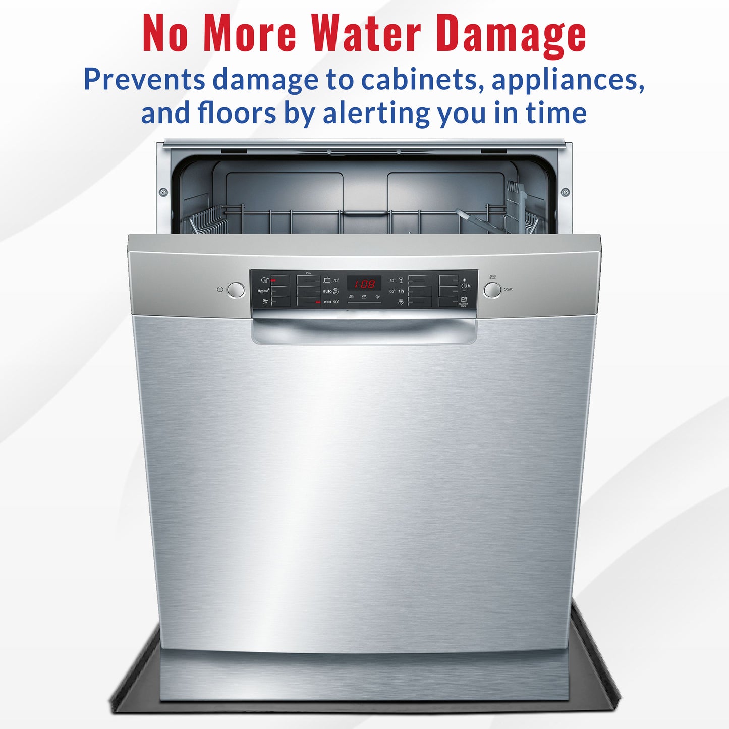 Dishwasher Drain Pan 24 inch x 20.5 inch - Black