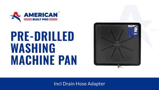Pre-Drilled Washing Machine Pan incl drain hose adapter