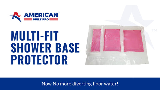 Multi-Fit Shower Base Protector - now no more diverting floor water!