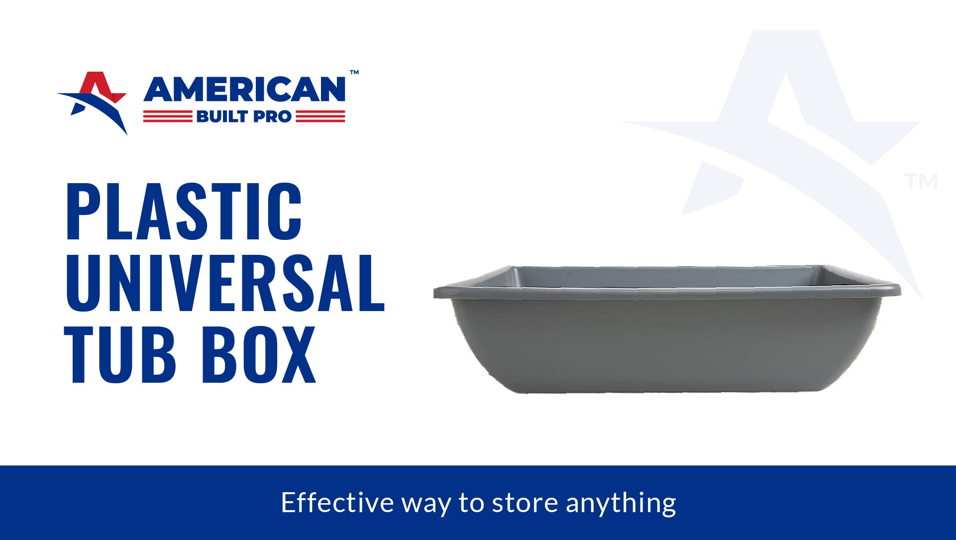 American built pro plastic universal tub box - effective way to store ...