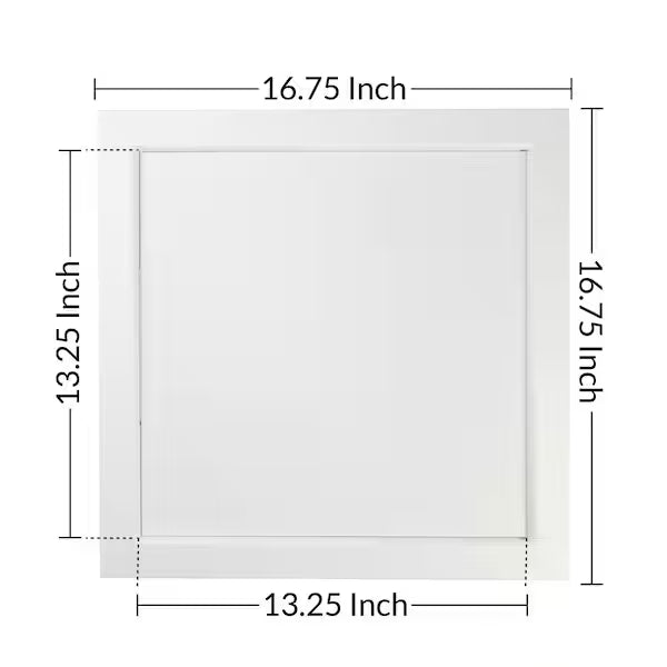 Access Panel, White Plastic Two-Piece