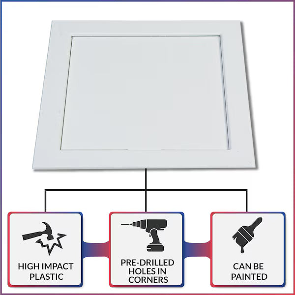 Access Panel, White Plastic Two-Piece