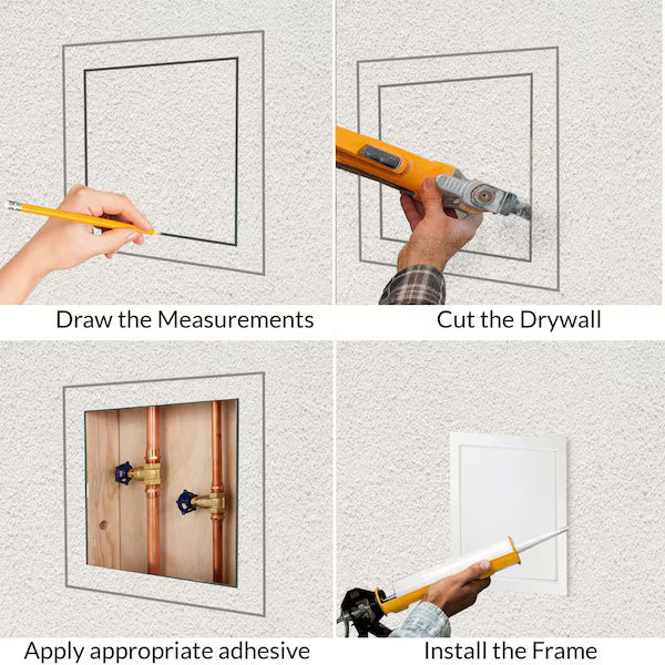 Access Panel, White Plastic Two-Piece