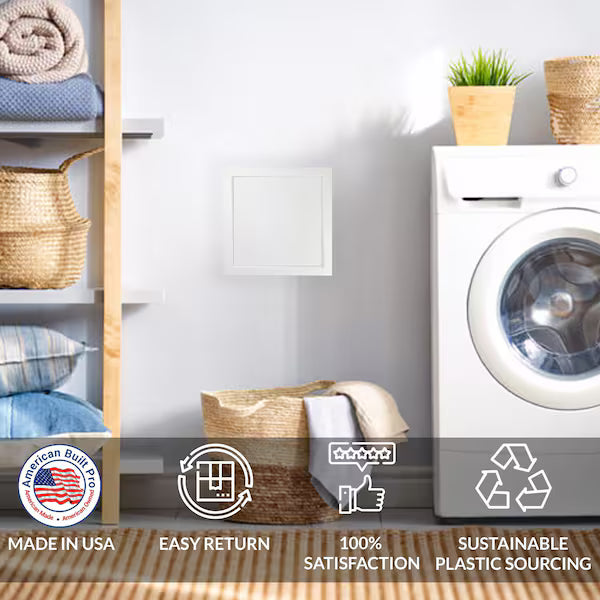 Access Panel, White Plastic Two-Piece