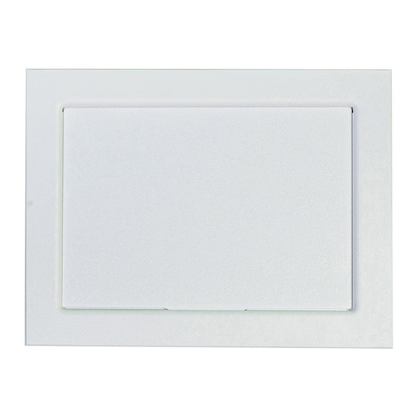 Access Panel, 9 in x 6 in White Plastic Two-Piece