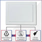 Access Panel, 9 in x 6 in White Plastic Two-Piece