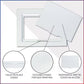 Access Panel, 9 in x 6 in White Plastic Two-Piece