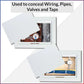 Access Panel, 9 in x 6 in White Plastic Two-Piece