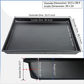 Heavy duty HVAC pan ID Incl sensor cut out, drain hose adaptor