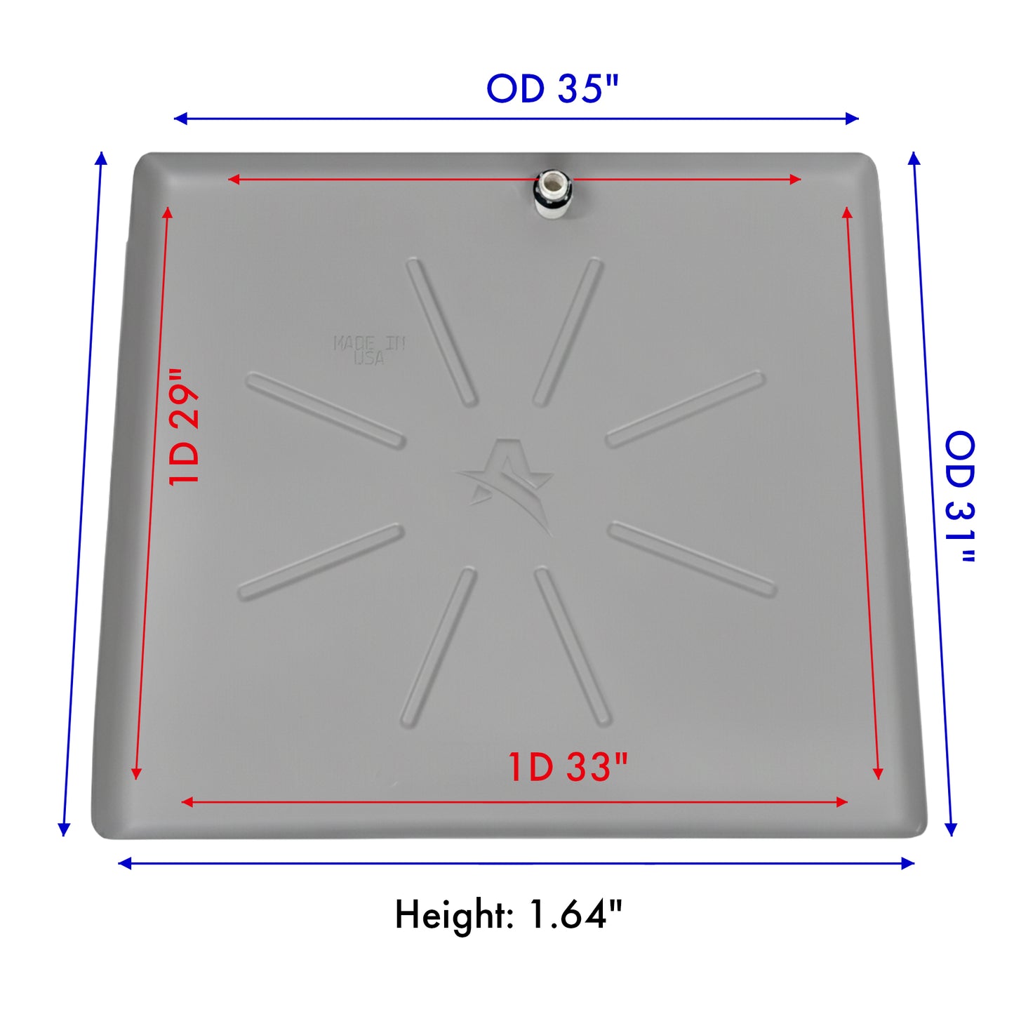 Front-Loading Washing Machine Drain Pan - Gray