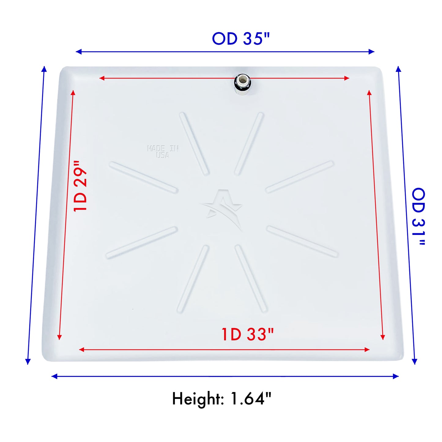 Front-Loading Washing Machine Drain Pan - White