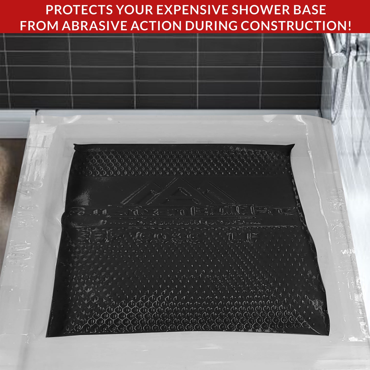 60" x 36" Multifit (9 configurations) Reusable Shower Base Protector