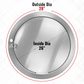 Water Heater Pan Round Aluminum, PRE-DRILLED w side PVC slip drainhose adapter